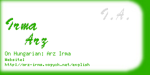 irma arz business card